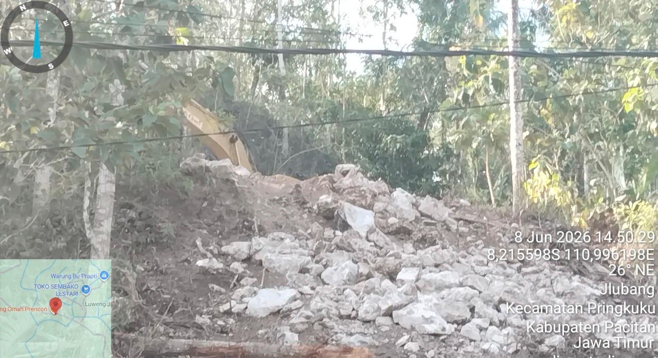 Galian Batu Lintang di Desa Jlubang Diduga Proyek Terselubung Kepala Desa, Pemilik Lahan Di "Tumbal"-kan